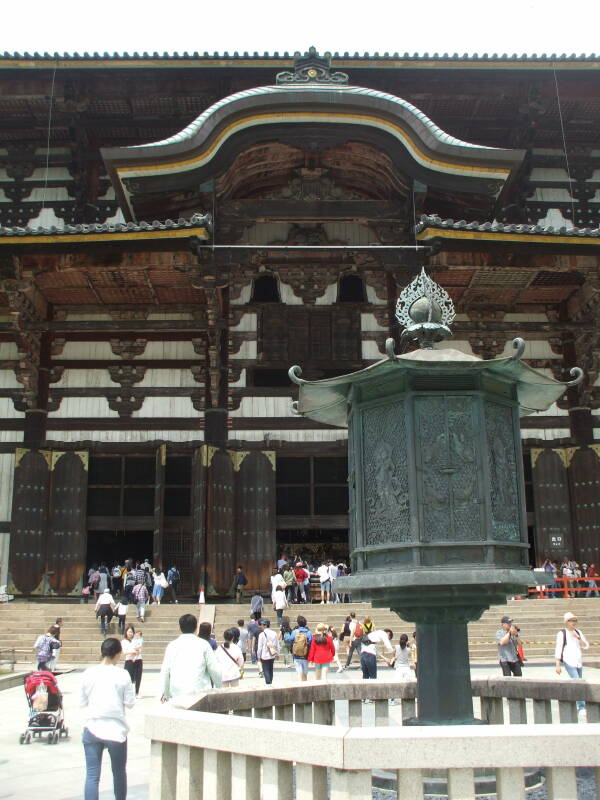 Lantern at Tōdai-ji, the Buddhist temple in Nara.