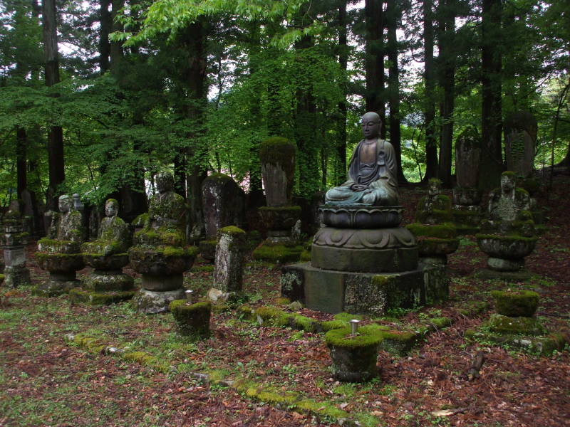 Buddhist statues at Hachiman-gū shrine at Nikkō.