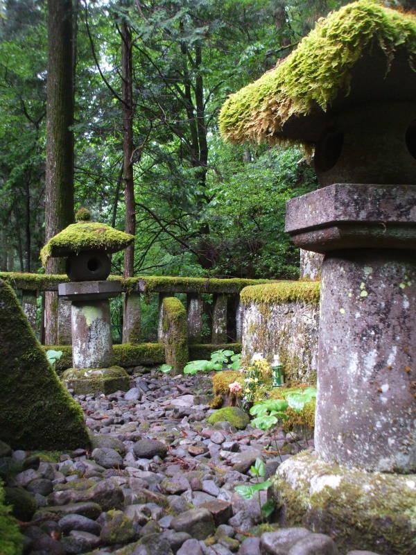 Graves of three of Shōdō Shonin's disciples Kaisan-do complex near Nikkō.