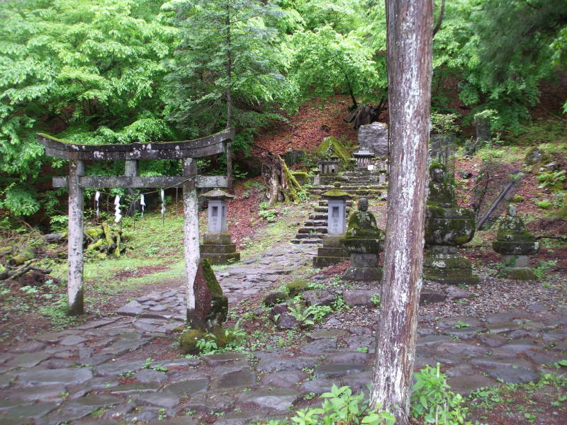 Small shrine along the path to Takino Shrine near Nikkō.
