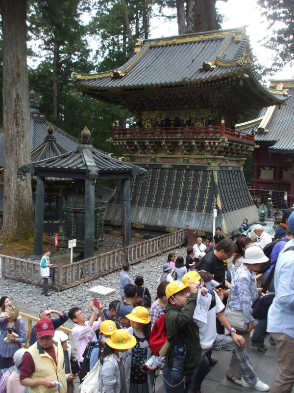 Lantern beside the Yomeimon Gate at Tōshō-gū, shrine of Tokugawa Ieyasu in Nikkō.