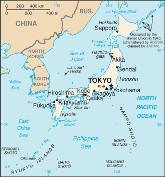 U.S. Government map of Japan
