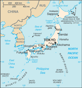 Map of Japan.