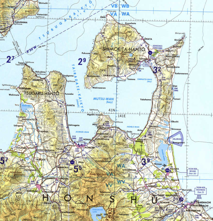 Misawa is in northern Japan.