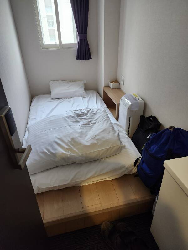 My private room at Hotel Plus Hostel Sapporo.