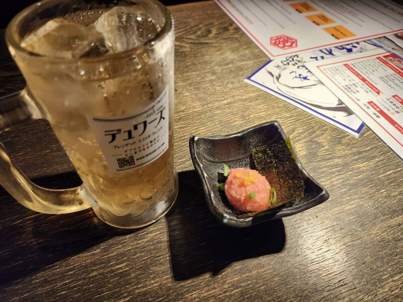 My table in the Saburo izakaya.