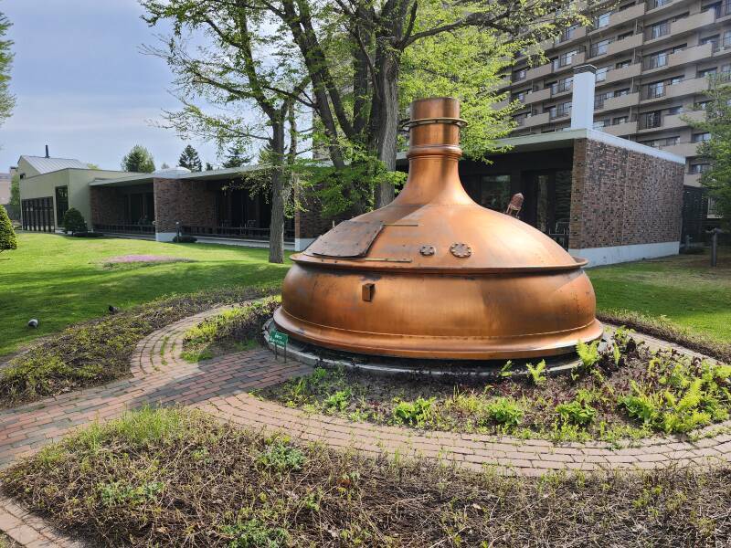 Large copper vessel at Sapporo Beer Museum.