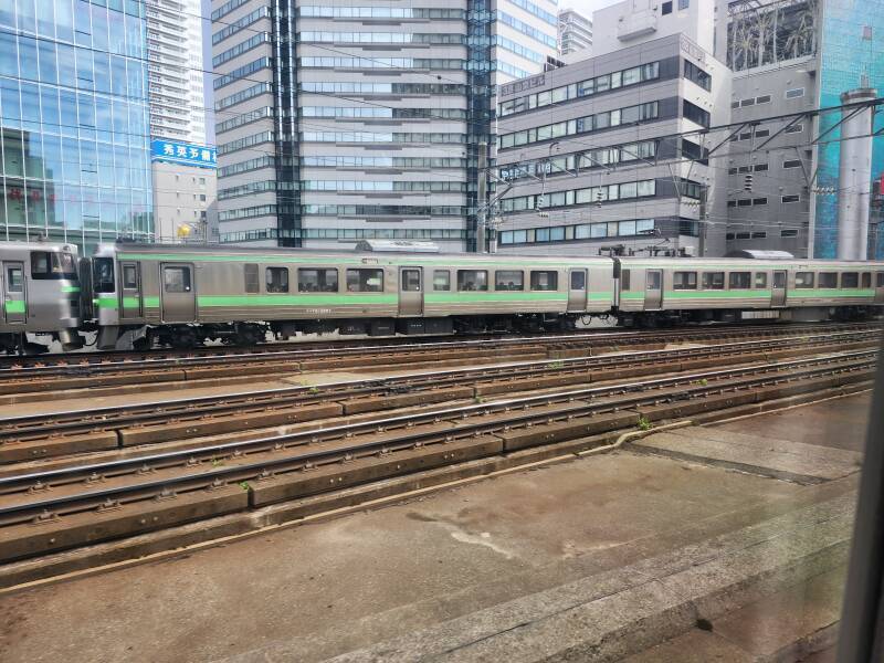 Leaving Sapporo Station.