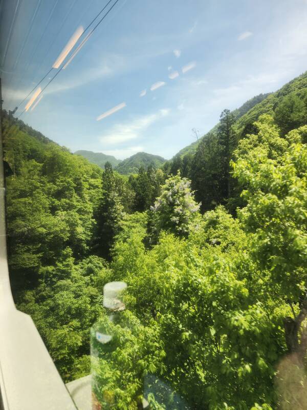 View from on board Senzan Line train.