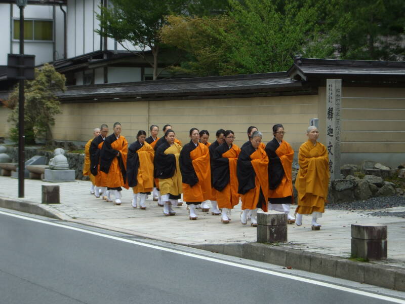 Group of Buddhist nuns at Kōyasan.