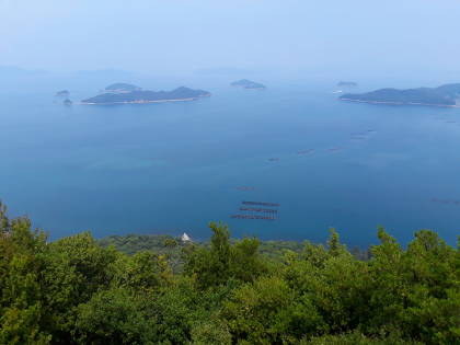View of the inland sea from Yashima peninsula.