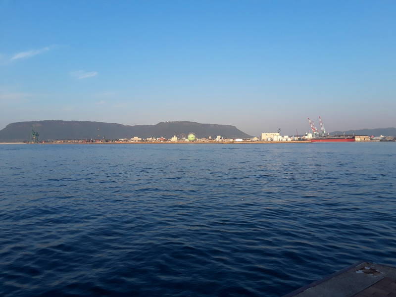 Commercial port in Takamatsu.