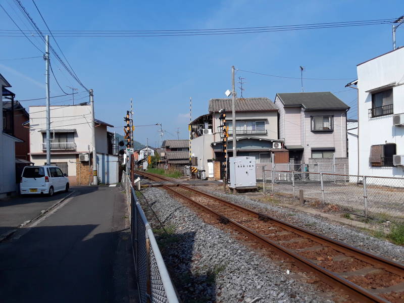 Walking west from the train station in Takamatsu.
