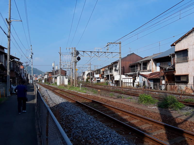 Walking west from the train station in Takamatsu.
