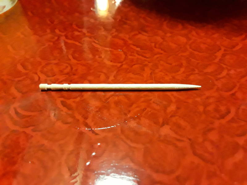 Nicely made toothpick in an udon restaurant in the covered markets.
