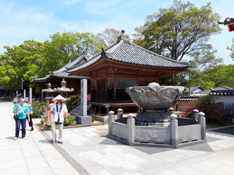 Small temples and a pilgrim at Yashima.