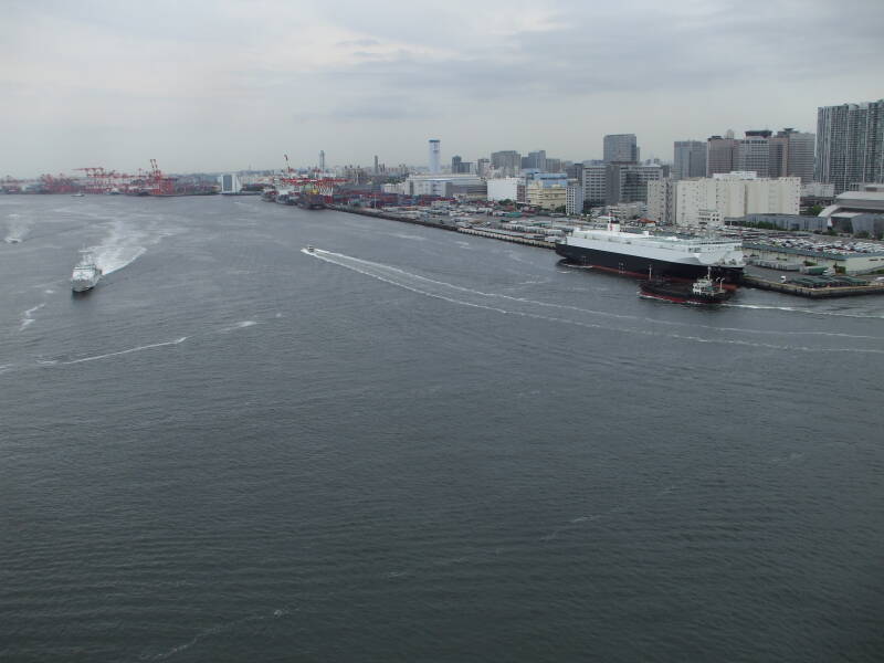 Rainbow Bridge over Tokyo Harbor.