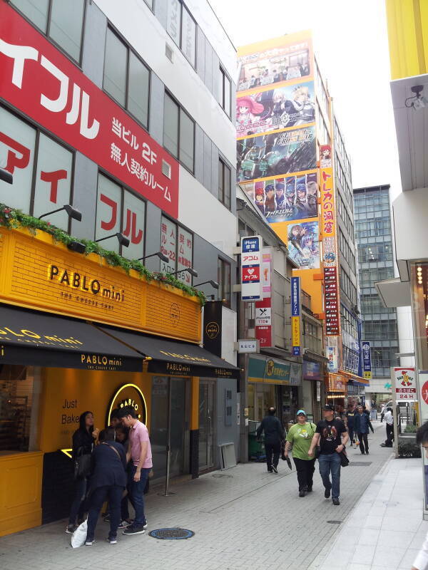 Narrow side streets along the south end of Akihabara Station.