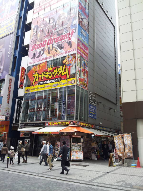 Narrow side streets along the south end of Akihabara Station.