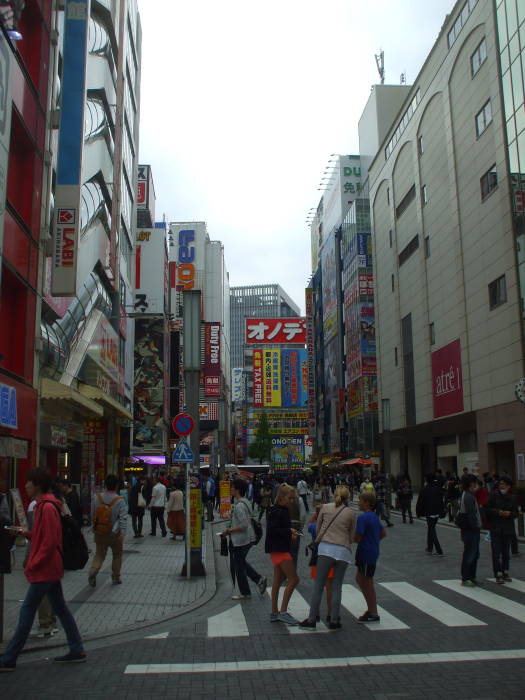 Busy streets in Akihabara.
