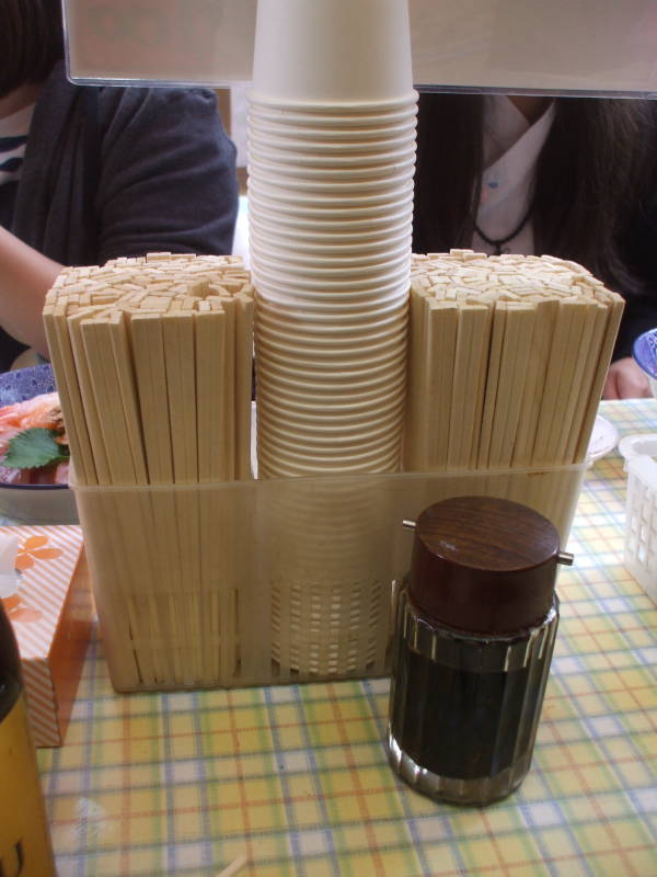 My meal at a small restaurant in the Ameya-Yokochō market under the Yamanote Line tracks.