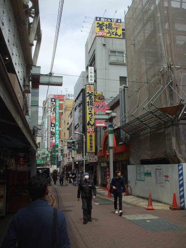 Ameya-Yokochō market under the Yamanote Line tracks.