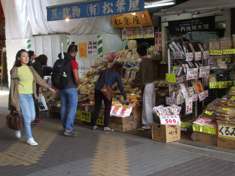 Shops in Ameya-Yokochō market under the Yamanote Line tracks.