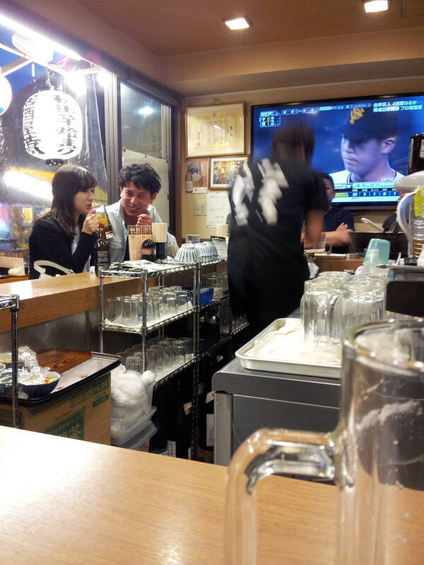 Izakaya serving Yakitori on Hoppy Street near Sensō-ji Buddhist temple in Asakusa, Tōkyō.