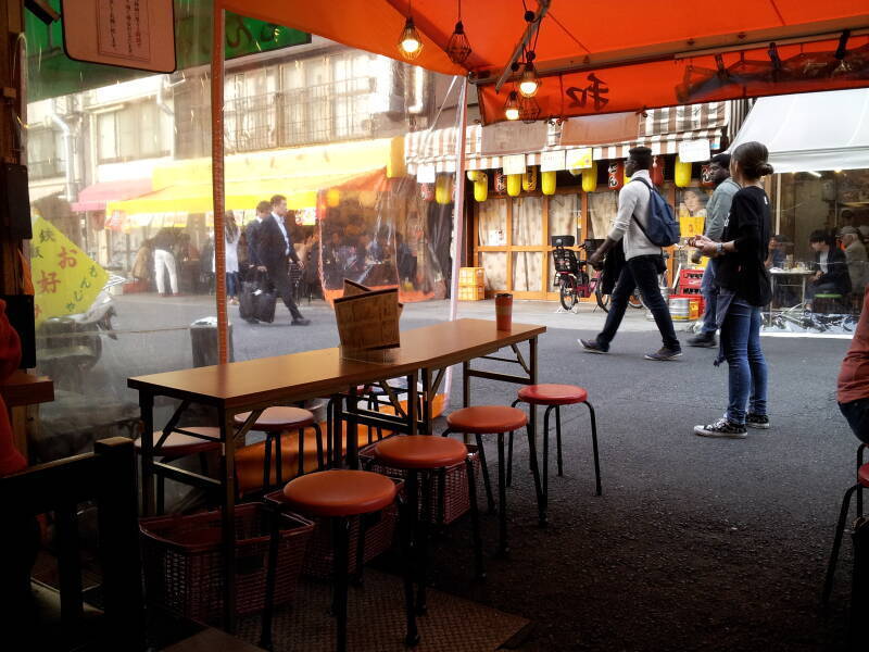 Izakaya serving Yakitori on Hoppy Street near Sensō-ji Buddhist temple in Asakusa, Tōkyō.