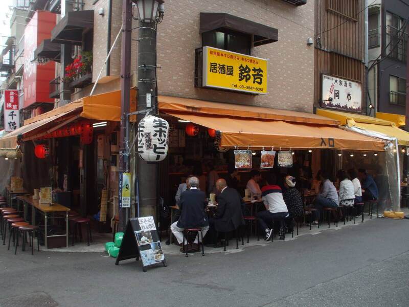 Izakaya serving Yakitori on Hoppy Street near Sensō-ji Buddhist temple in Asakusa, Tōkyō.