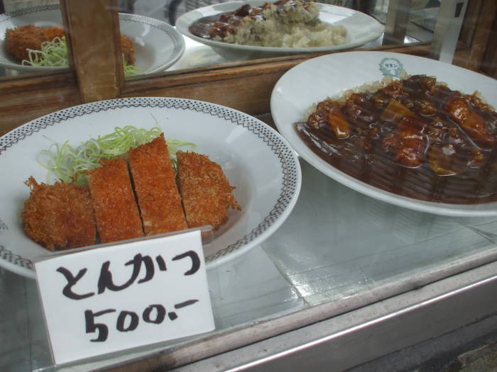 Replica food in Kappabashi in Asakusa, Tōkyō, Japan.