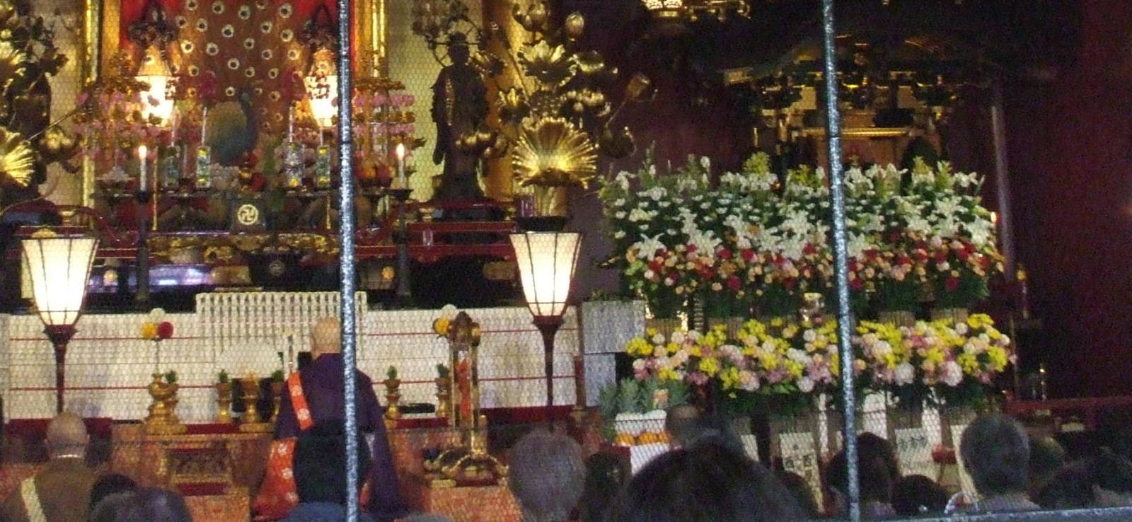 Altar area of Sensō-ji, a major Buddhist temple at Asakusa, Tōkyō