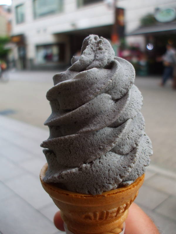 Roasted sesame ice cream in Asakusa, Tōkyō, Japan.