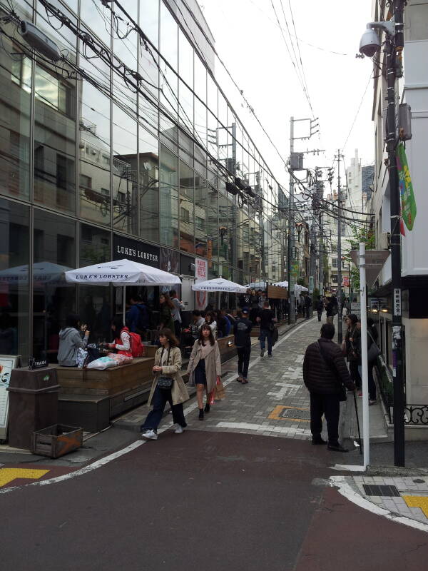 Entering the north end of Cat Street in Harajuku.