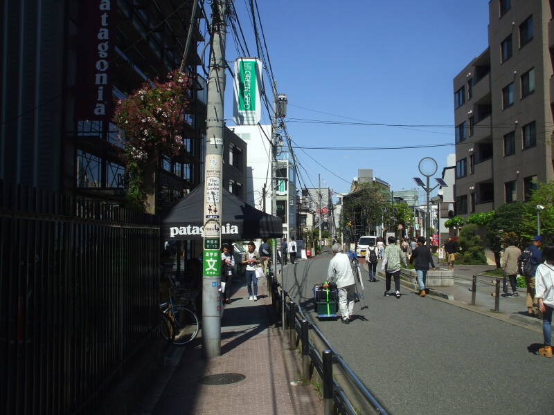 Walking north on Cat Street in Harajuku.