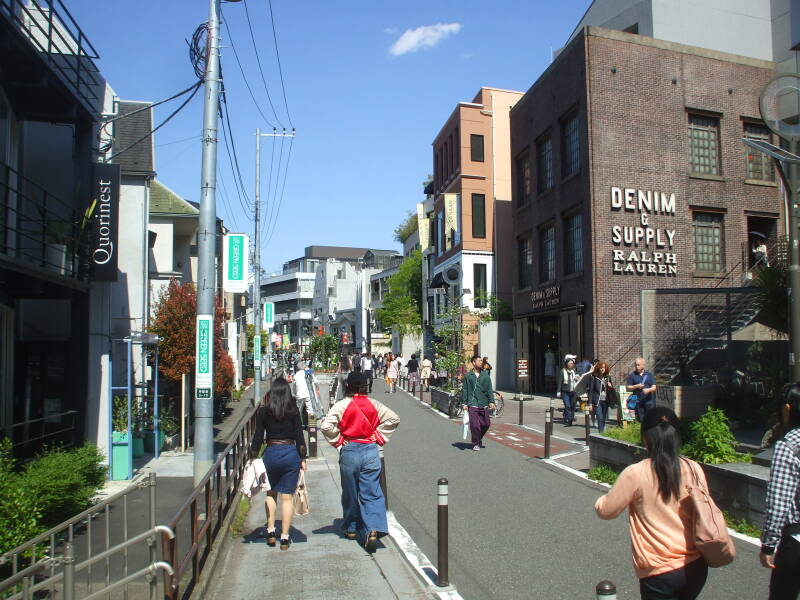 Walking north on Cat Street in Harajuku.