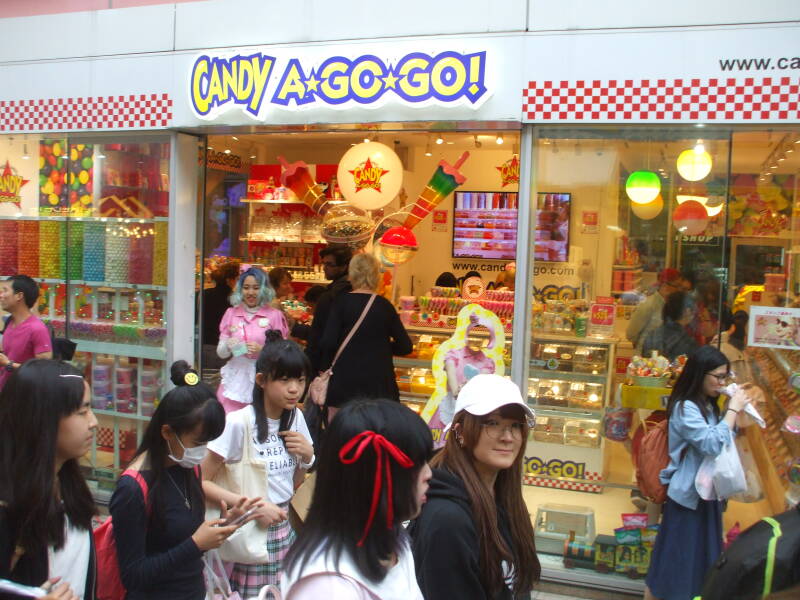 Candy A-Go-Go shop on Takeshita-dori or Takeshita Street in Harajuku.