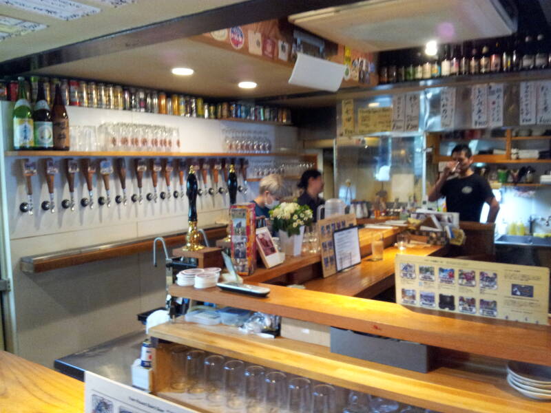 Taproom Harajuku brew pub along Takeshita-dori or Takeshita Street in Harajuku.