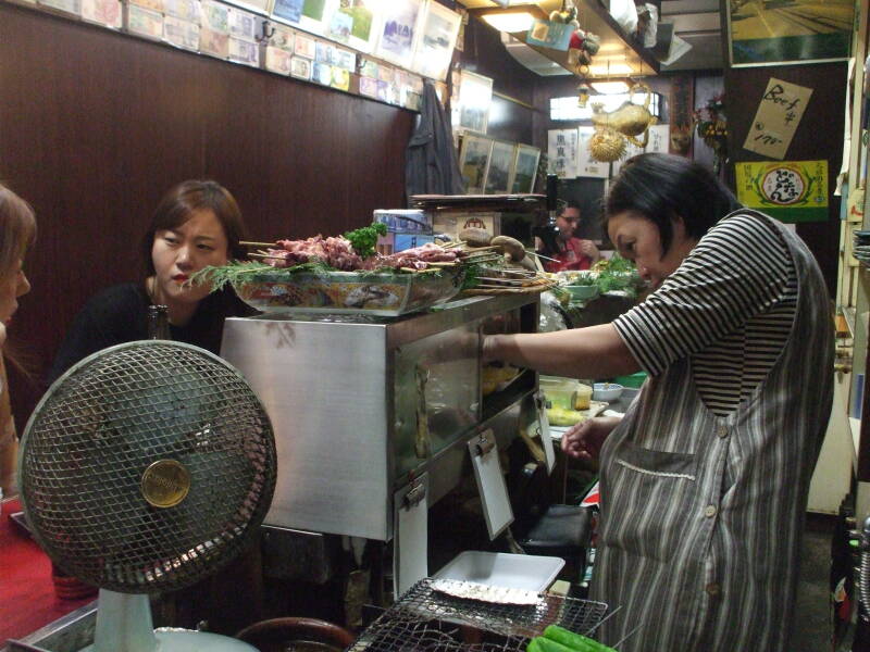 In a small izakaya in Omoide Yokochō, Shinjuku, Tōkyō