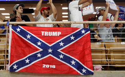 Neo-Nazi and Neo-Confederate Trump supporters in America.