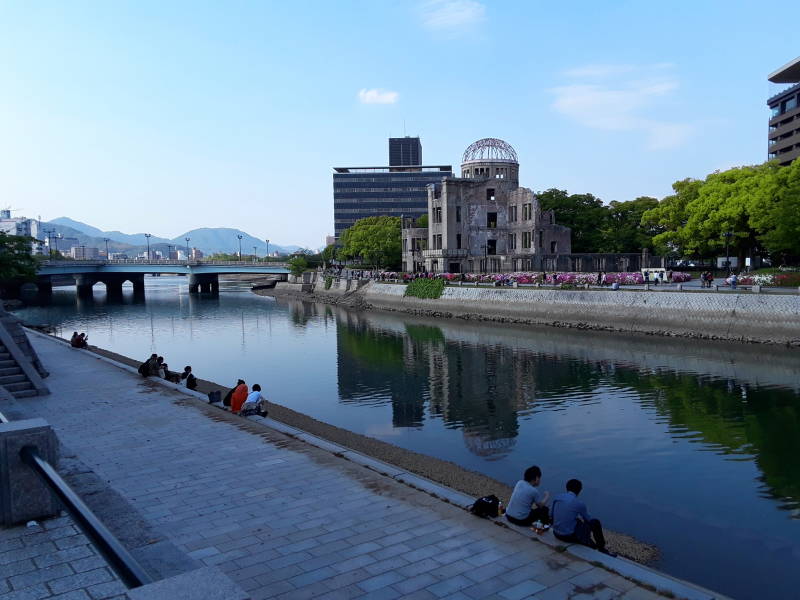 Nuclear bombing hypocenter in Hiroshima.