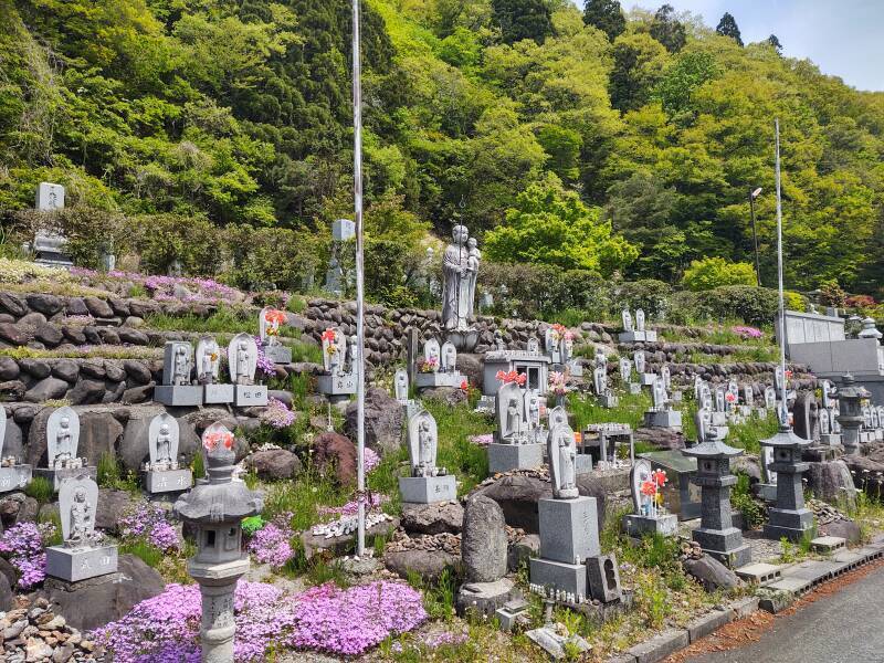 Yamadera town cemetery.