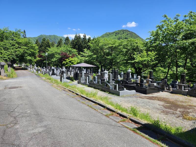 Yamadera town cemetery.