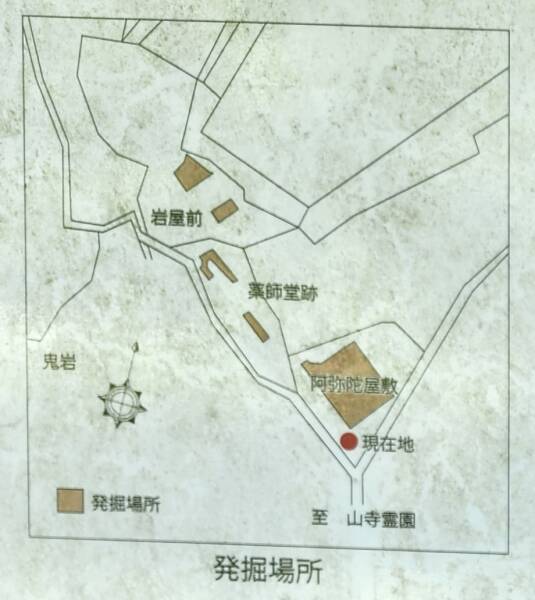 Map of the archeological dig.