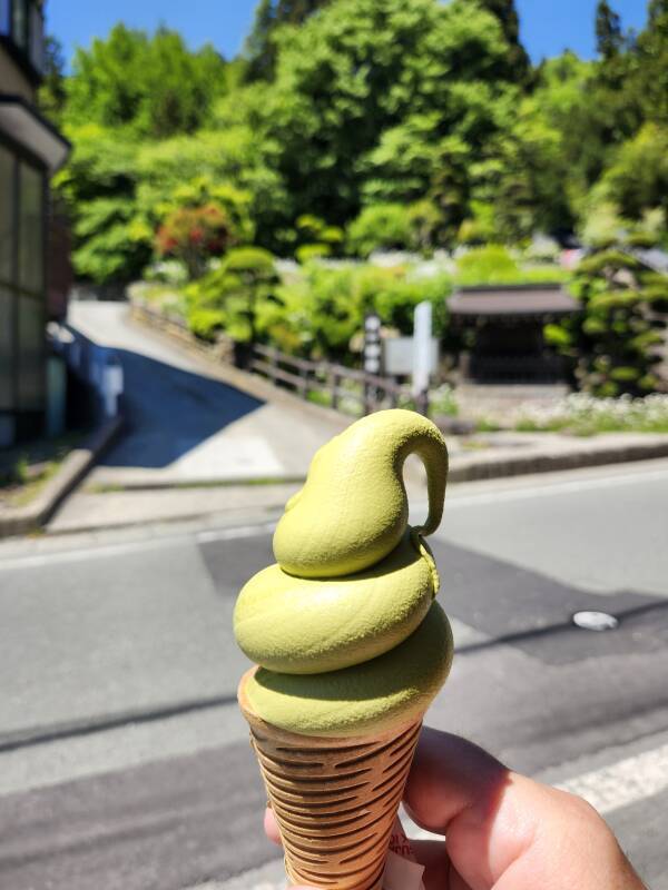 Matcha tea ice cream.