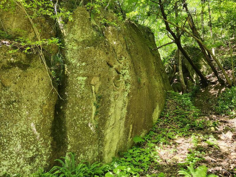 Bishamonten rock fact at Shugendō training ground.