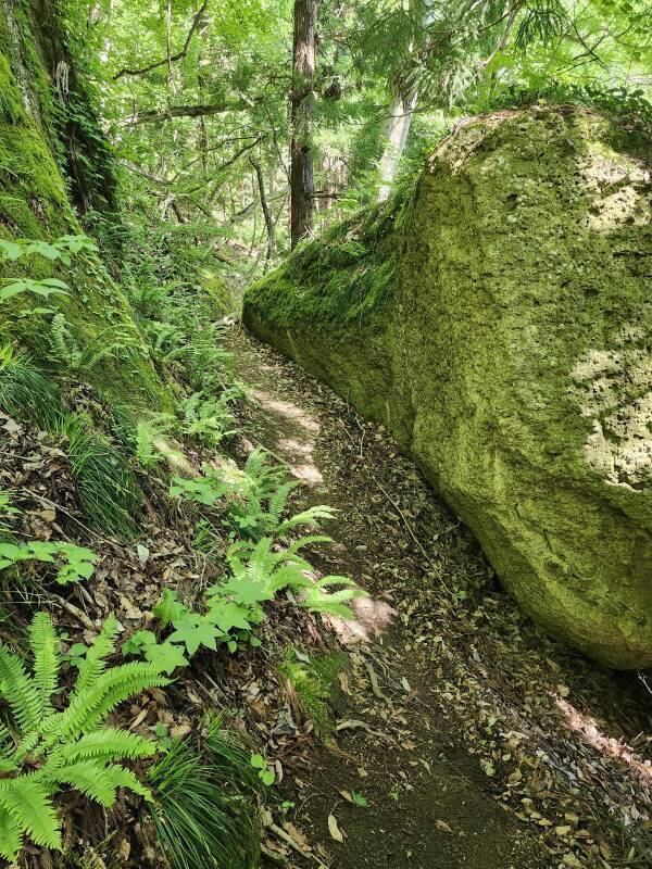 Path continuing from the Shugendō training ground.