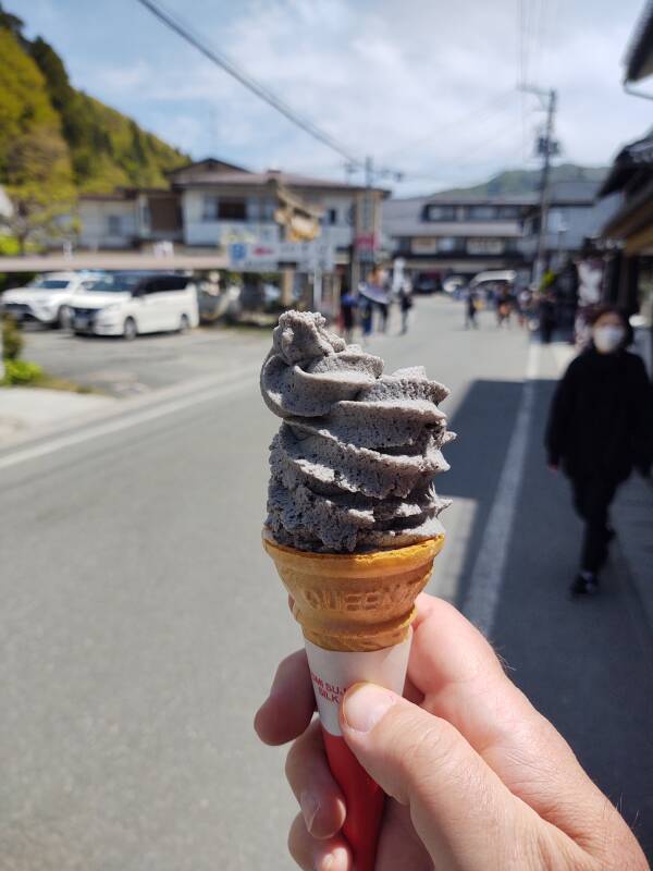 Roasted sesame ice cream at Yamadera.