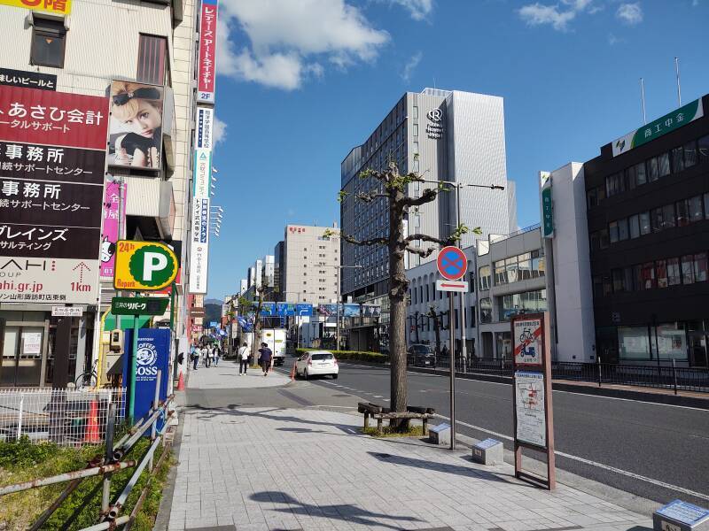 Leaving Yamagata Station for the APA Hotel.