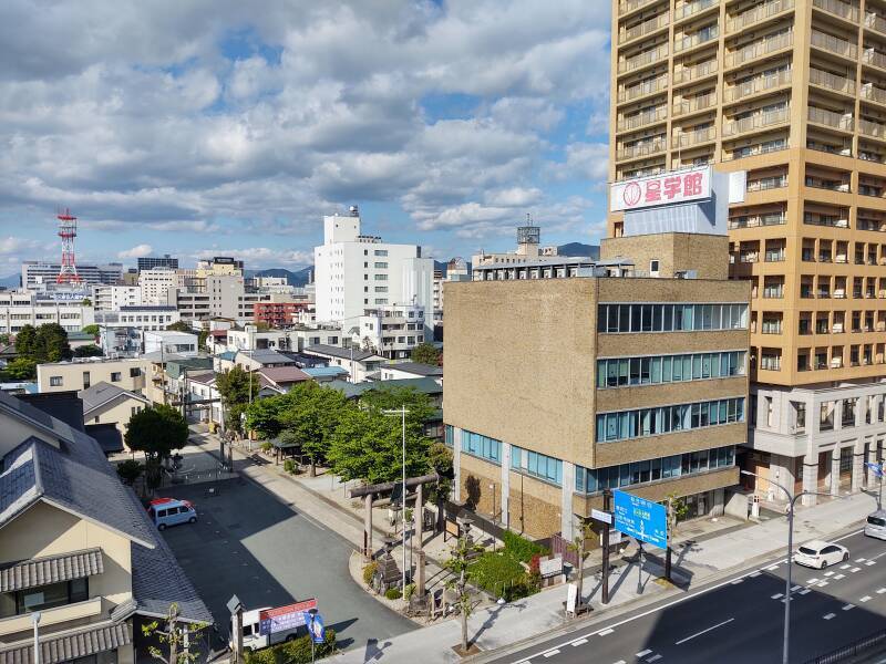 View from my room in the APA Hotel in Yamagata.